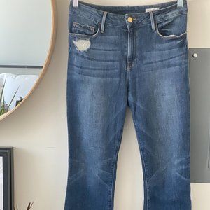 FRAME MINI BOOT CROP DENIM